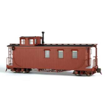 BACHMANN BAC88798 1:20.3 Spectrum Long Caboose/Lighted, Brown