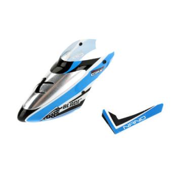 Blade Helicopte BLH3318A BLUE CANOPY W/FIN FOR nCPX BLADE