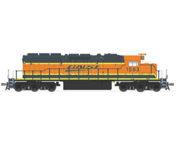 Broadway Limite BLI2706 HO SD40-2 w/DCC & Sound, BNSF/Wedge #1593