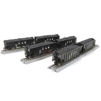 Broadway Limite BLI4440 HO H2a 3-Bay Hopper, N&W 17" Lettering Pack P (6)