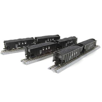 Broadway Limite BLI4442 HO H2a 3-Bay Hopper, N&W 17" Lettering Pack R (6)