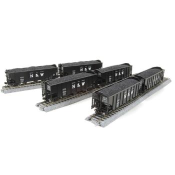 Broadway Limite BLI4443 HO H2a 3-Bay Hopper, N&W 24" Lettering Pack P (6)