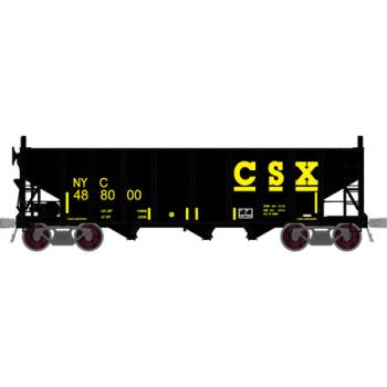 Broadway Limite BLI4454 HO H2a 3-Bay Hopper,CSX/Black/Yellow Lettering (6)