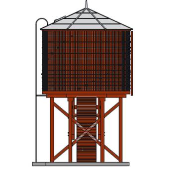 Broadway Limite BLI6090 HO Operating Water Tower w/Sound, Barn Red