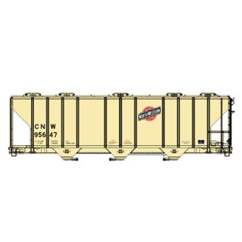 Blma Models BLM11068 N PS-4000 Covered Hopper, C&NW/Yellow #95631