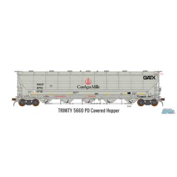 Blma Models BLM54007 HO Trinity 5660 PD Covered Hopper, GATX #8764