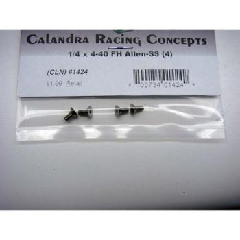 Calandra Racing CLN1424 4-40 x 1/4" SS FH Screw (4)