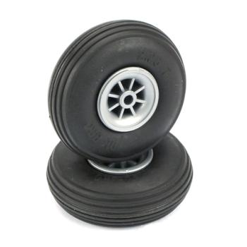 Dubro Products DUB225T 2-1/4"" TREADED WHEELS (2) 2 LOW BOUNCE