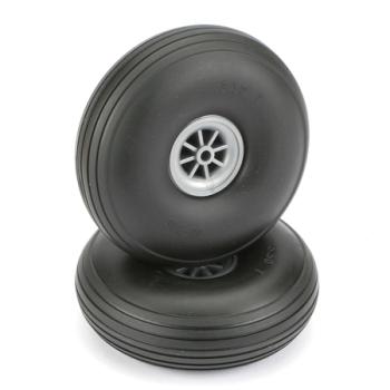Dubro Products DUB350T 3 1/2"" TREADED WHEEL (2) LOW BOUNCE