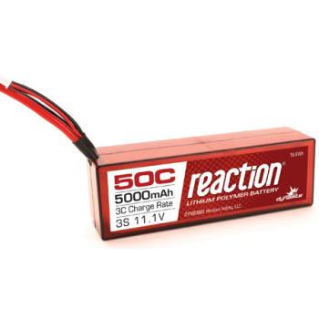 Dynamite Rc DYNB3803D Reaction 11.1V 5000mAh 3S 50C LiPo, Hardcase:Deans