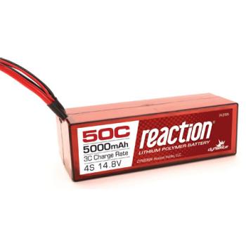 Dynamite Rc DYNB3804D Reaction 14.8V 5000mAh 4S 50C LiPo, Hardcase:Deans