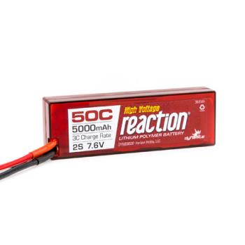 Dynamite Rc DYNB3852D Reaction 7.6V 5000mAh 2S 50C LiPo Hardcase:Deans