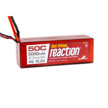 Dynamite Rc DYNB3854D Reaction 15.2V 5000mAh 4S 50C LiPo Hardcase:Deans