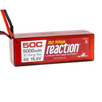 Dynamite Rc DYNB3854EC Reaction 15.2V 5000mAh 4S 50C LiPo Hardcase: EC5