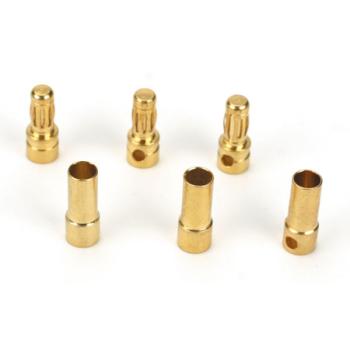 Dynamite Rc DYNC0043 Gold Bullet Connector Set, 3.5mm (3)