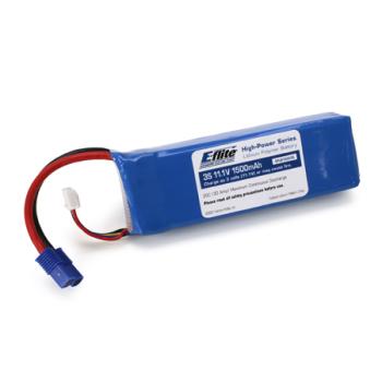 E-flite EFLB15003S 1500mAh 3S 11.1V 20C LiPo, 13AWG EC3