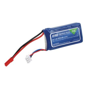 E-flite EFLB4502SJ30 450mah 7.4V 2 CELL PACK 30C 18AWG JST