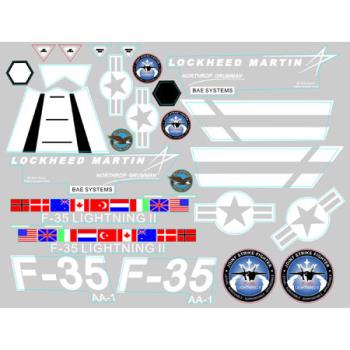 FMS Model Produ FMMPU110 Decal Sheet: F35 V2