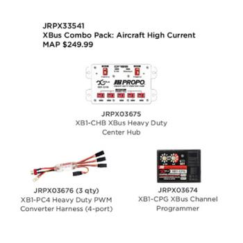 Japan Remote Co JRPX33541 XBus Combo XPack: High Current Airplane