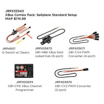 Japan Remote Co JRPX33543 XBus Combo XPack: Sailplane Standard Setup