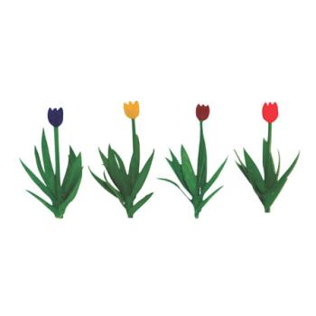 Jtt Scenery Pro JTT95514 Tulips, Red/Pink/Yellow/Purple 1" (48)