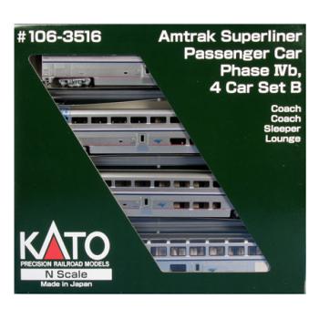 Kato USA Inc KAT1063516 N Superliner Set, Amtrak/Phase IVb B (4)