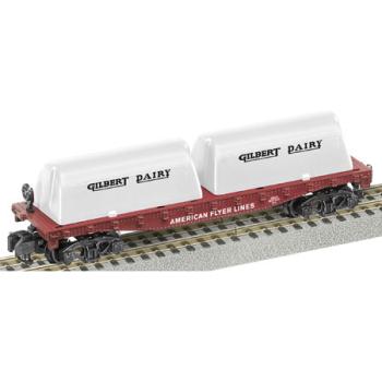 LIONEL LNL648576 S AF Flat w/Milk Containers, Gilbert Dairy