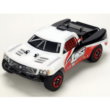 Team Losi Racin LOSB0240T1 1/24 4WD Short Course Truck RTR: White/Red/Black