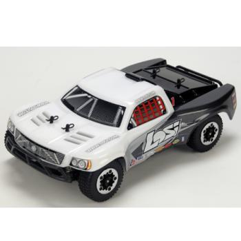 Team Losi Racin LOSB0240T2 1/24 4WD Short Course Truck RTR: White/Grey/Black