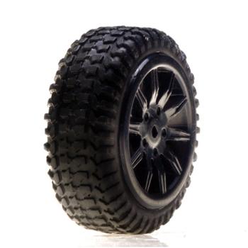 Team Losi Racin LOSB1584 Tires, Mounted, Black: Micro Rally(4)