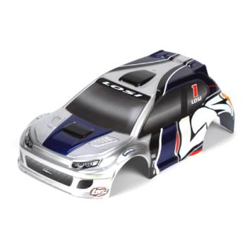 Team Losi Racin LOSB1794 1/24 4WD Rally Painted Body, Silver/Blue