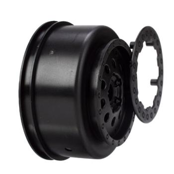 Team Losi Racin LOSB7021 Front Wheel Set, Black: XXX-SCT,SCB