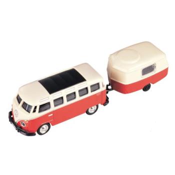 MODEL POWER MDP19680 VW BUS W/CAMPER TRAILER 1/87 W/CAMPER