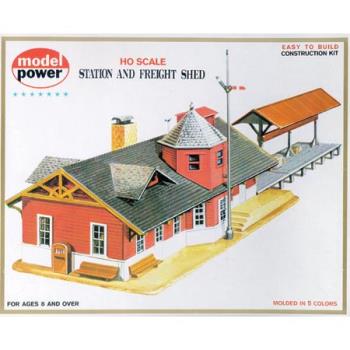 MODEL POWER MDP427 HO KIT Station & Freight Shed