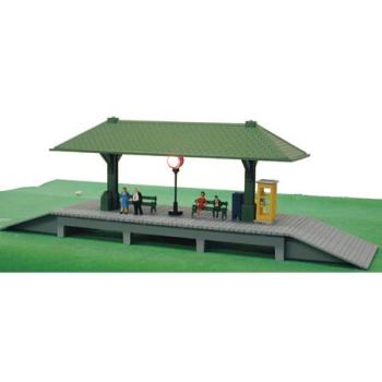 MODEL POWER MDP583 HO B/U Station Platform, Lighted w/Figures