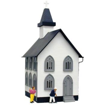 MODEL POWER MDP6350 O B/U Church, Lighted w/Figures