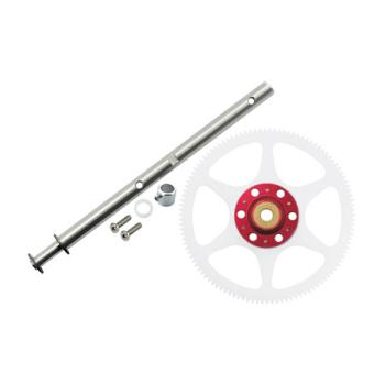 Microheli Co Lt MHE130X167X CNC Delrin Main Gear w/Auto-Rotation Hub Set, Red