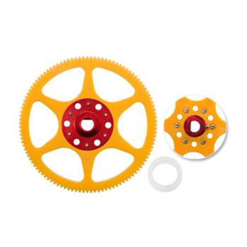 Microheli Co Lt MHE130X169 Delrin Main Gear w/ Hub Set, Red,  Blade 130X