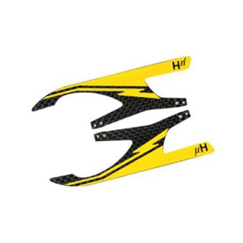 Microheli Co Lt MHE18FX006IG Carbon Fiber Landing Skids "I", Gold (MH Series)