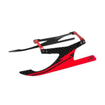 Microheli Co Lt MHE18FX106IR Alum/CarbonFiber Landing Gear "I", Red; 180 CFX