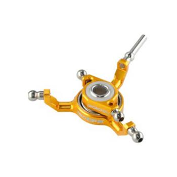 Microheli Co Lt MHE18FX212 CNC Titanium X Swashplate, Gold; Blade 180 CFX