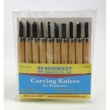 Midwest Product MID3803 WOOD CARVER KNIVES SET 10 KNIFE SET