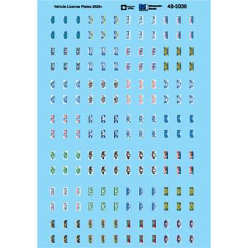 Microscale Indu MSI485036 O Vehicle License Plates, 2000+