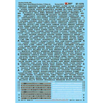 Microscale Indu MSI601376 N Stations Signs/Milepost Numbers, SP