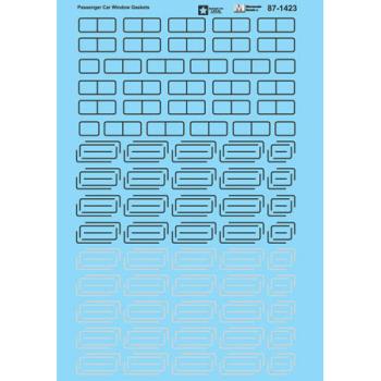 Microscale Indu MSI601423 N Passenger Window Gaskets, Black & Silver