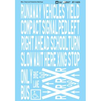 Microscale Indu MSI601425 N Road & Pedestrian Markings