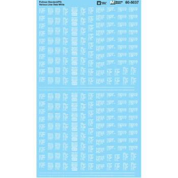 Microscale Indu MSI605037 N Pullman Standard Various Liner Data, White