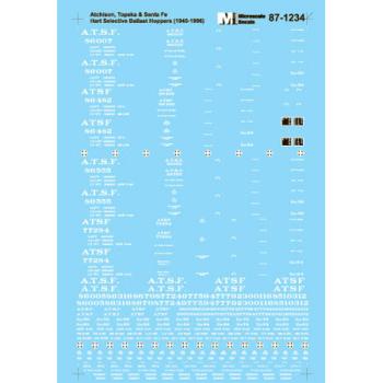 Microscale Indu MSI871234 HO Hart Ballast Hopper, SF 1940-1996