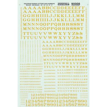 Microscale Indu MSI90008 HO Letters & Numbers, Roman/Dulux