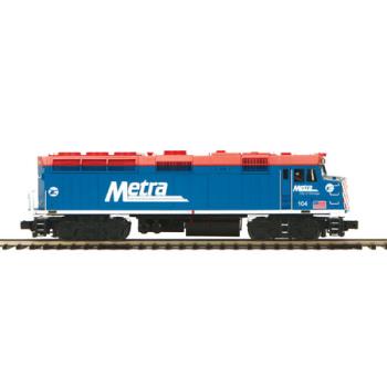 Mikes Train Hou MTH20206751 O Hi-Rail F40PH w/PS3, Metra #104/City of Chicago